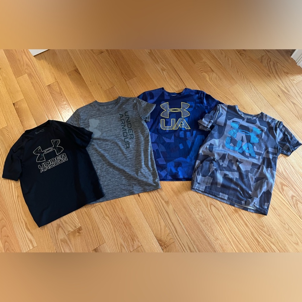 Under Armour Kids' Tees - Black, Gray, Blue